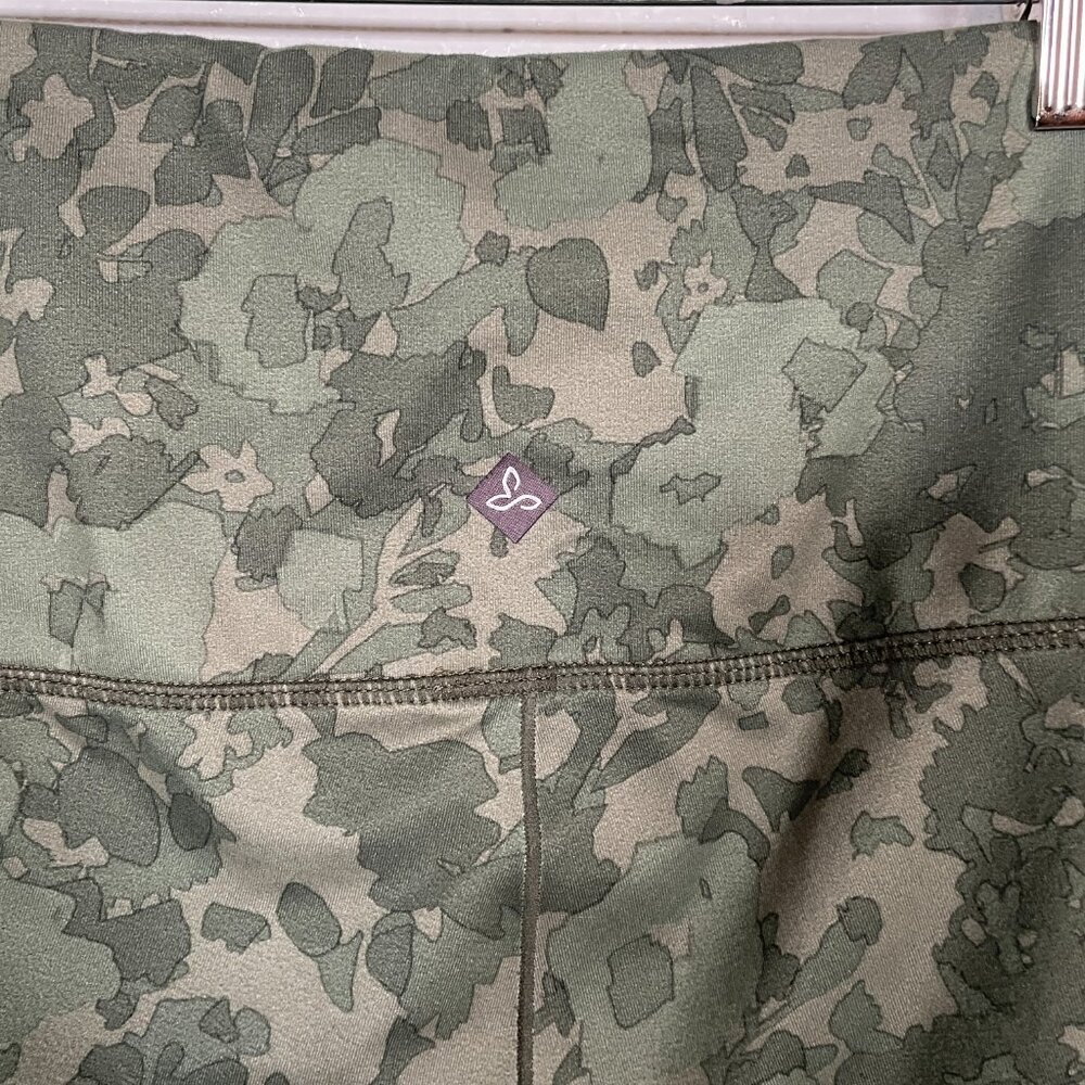 Prana Women S Green Floral Camo Kimble Printed 7/8 Leggings Pocket Athletic - Picture 8 of 10